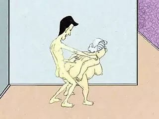 性感的肛门奶奶和潮吹！动画！