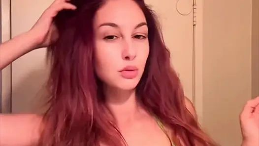 Italian Big tits Milf Artemisia Love hot smoking session in  bikini