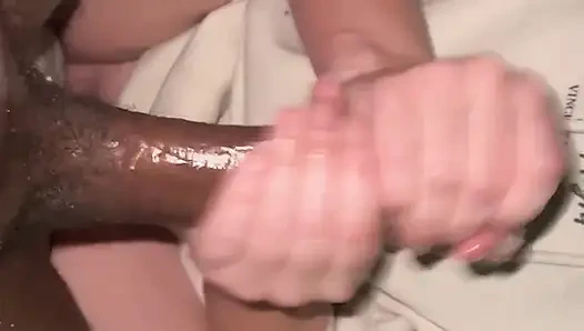 Losyon ile sert büyük zenci