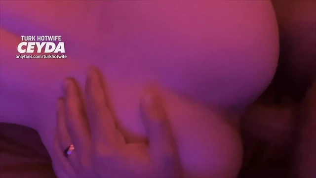 Turkish Hotwife fucked doggy while her husband not at home.