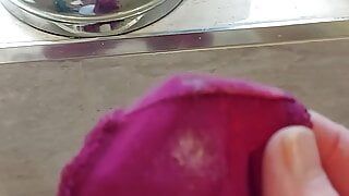 Cumming on stained panties