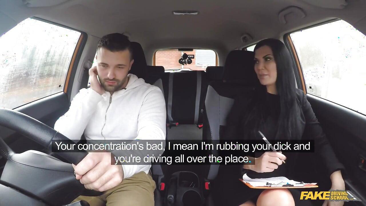Fake Driving School - Big Tit Hot Brunette Jasmine Jae Flashes Max in a Car & Pulls Him for Doggystyle Sex