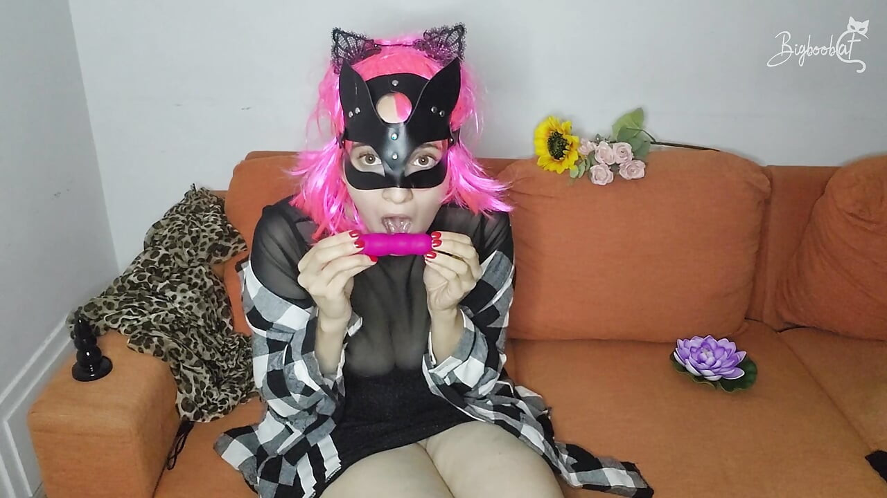 Τα φυσικά, μεγάλα βυζιά μου πάλλονται! Μάσκα μουνί, ικανοποιώ τον εαυτό μου