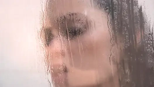 Steamy Shower Tease with Wet Asian Curves