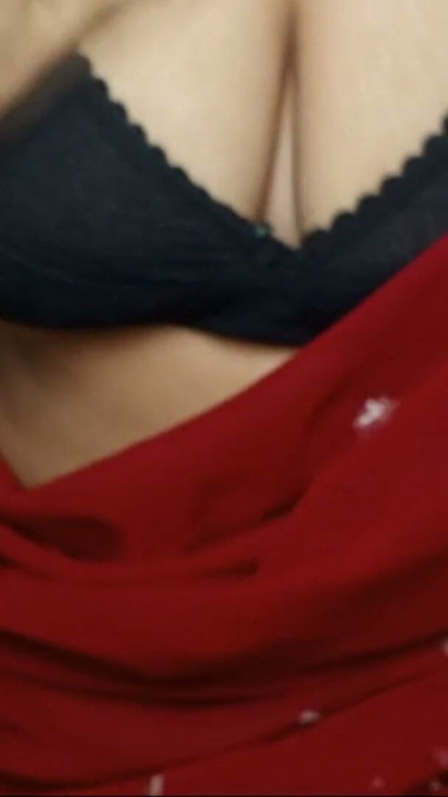 Beautiful Girl Red Saree Big Boobs Press – Indian Desi Hot Video | Clip 1