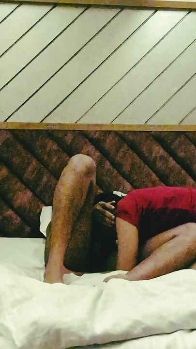 Cheating wife enjoying in hotel room with boyfriend