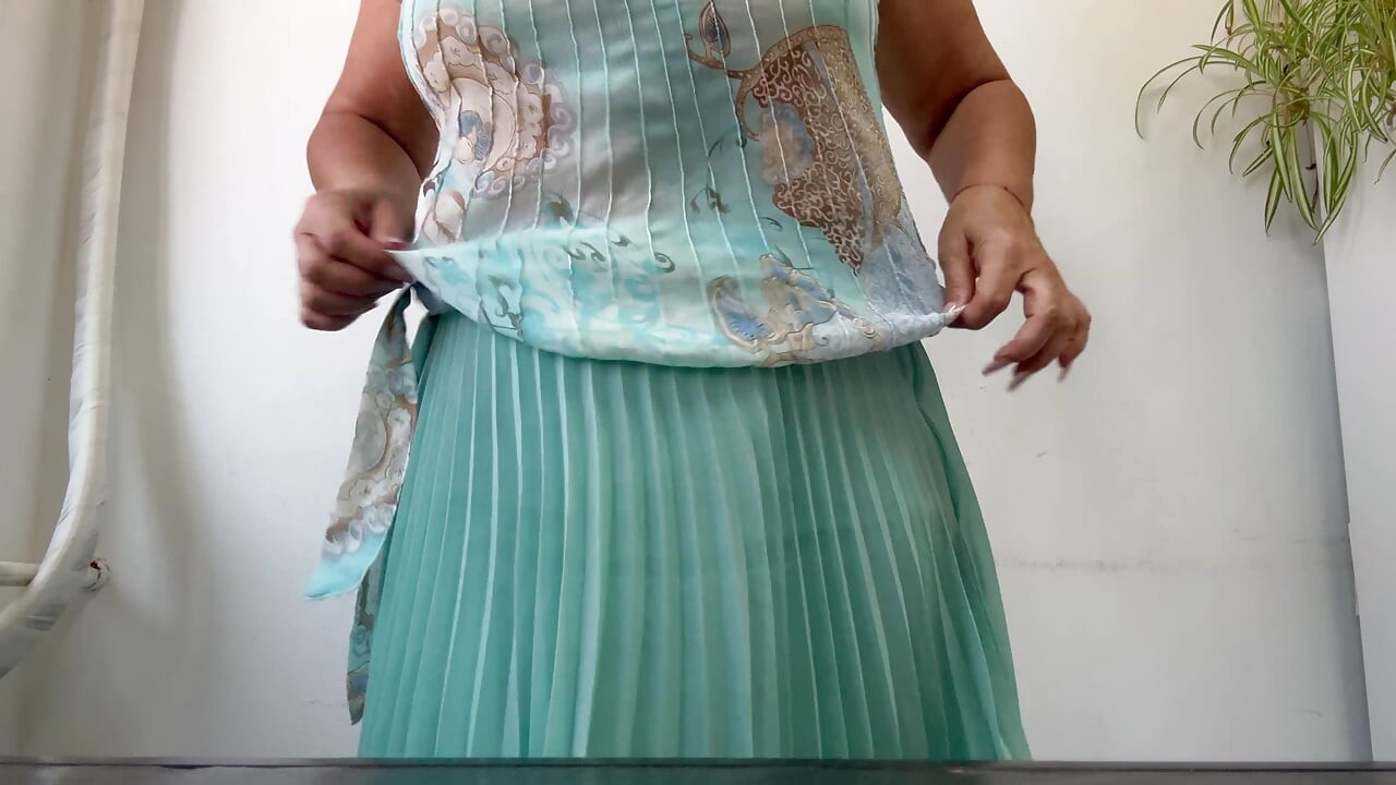 I'm horny again at the office and I lift my skirt and show my tits in public.