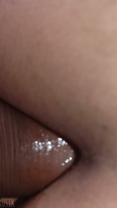 A small ass in cum from a big uncircumcised dick without a condom! | Clip 1