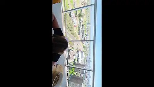 Kocam Ve Ben Kiralık Bir Dairede Eğlendik: Sokak Manzaralı Balkonda Oral Seks Ve Yatak Odasında Seks.