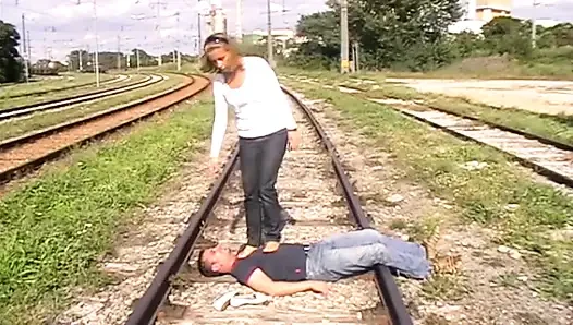 Railway tracks trampling