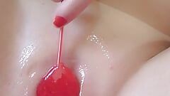 Lollipop inside my pussy