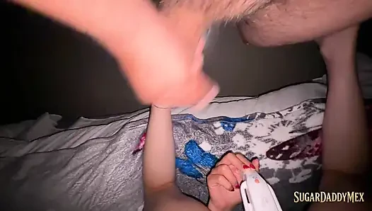 I fuck her in the ass until she drips my milk