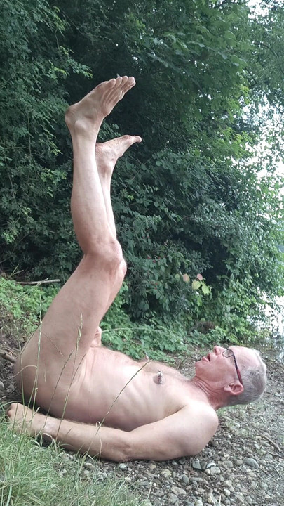 The slave pisses over his face and in his face.