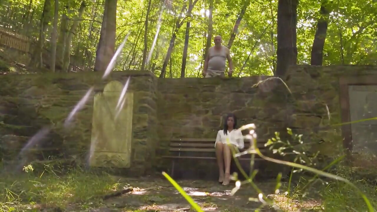 Outdoor fuck with hot girl and sexy fuck with stepuncle on the table