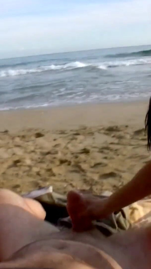 His beach day gets dirty as the brunettes ride his big cock | Clip 1