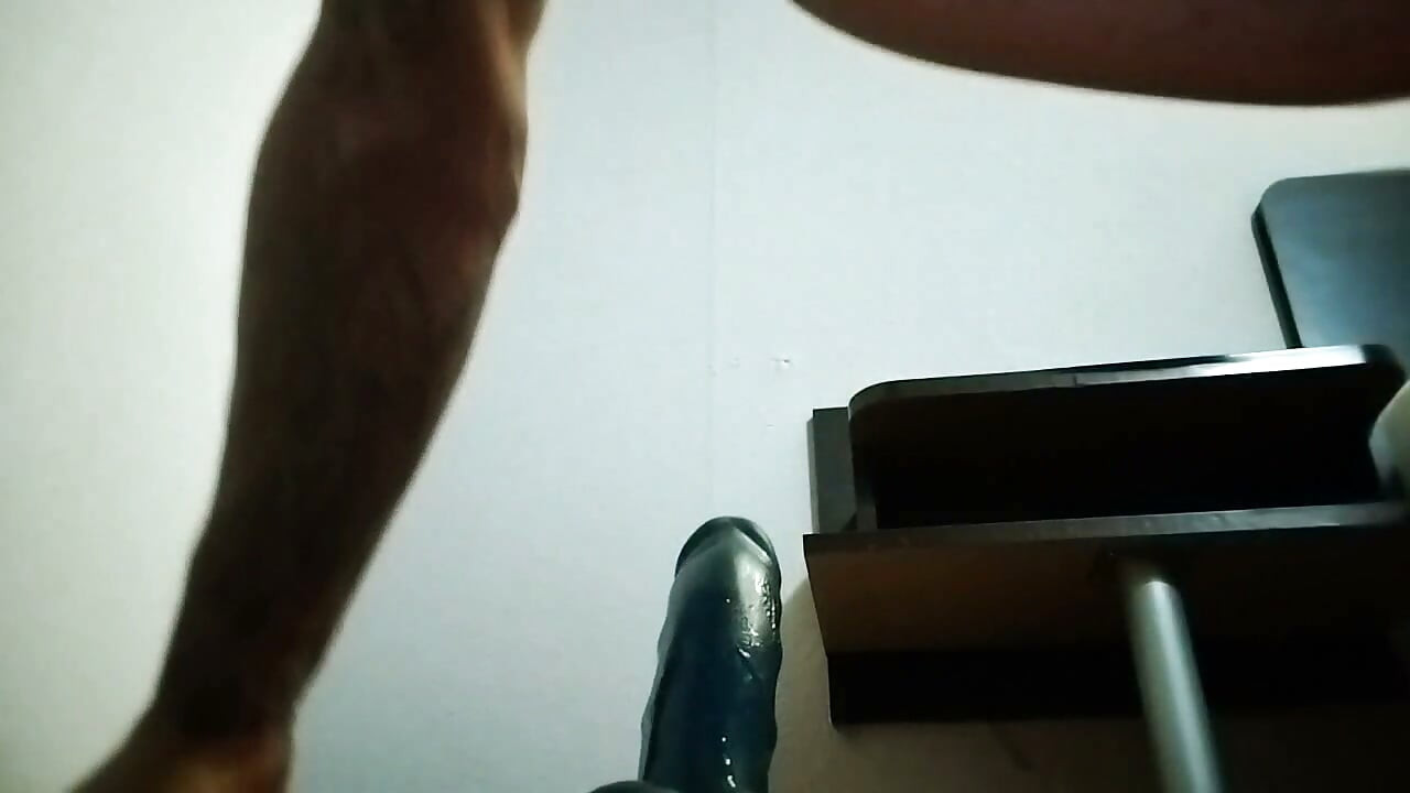 Riding my dildo and making my cock flap