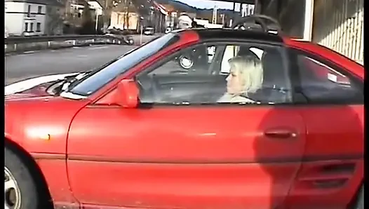 Blonde slut is showing her dirty minds to stranger