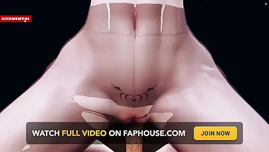 Королева Pixelated красотка: 3D девушка с большими сиськами - 3D анимация, хентай