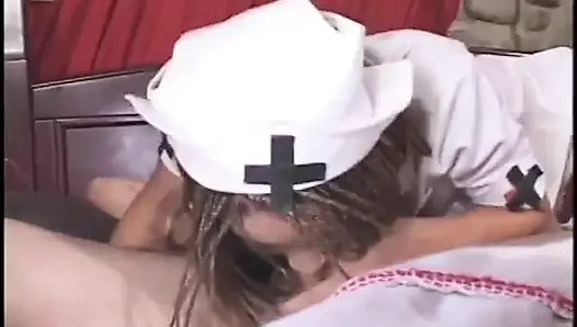 Horny stud bangs sexy nurse hard after getting his dick sucked