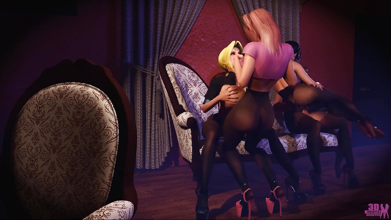 ถุงน่อง Galore - เย็ดหมู่หญิง X Futa