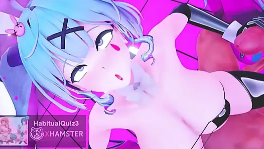 MMD R18 Rabbit Miku Baam Секс-танец, микробикини хочет трахаться анал, глотание спермы Ahegao Ntr, 3D хентай