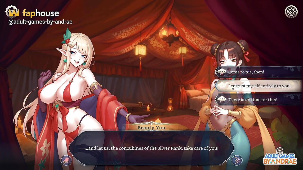 Harem fantasy - de concubine-oorlog gameplay deel 1 - seks met zijn concubines