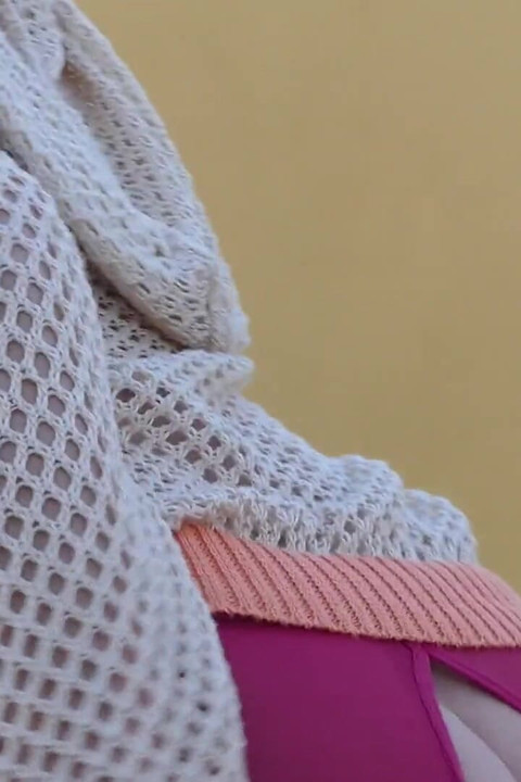 Outdoor Masturbation & Fingering Orgasm in Crotchless Panties & Thigh High Socks