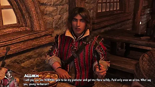 Barbarian Buster - Грудастую Официантку Жестко Трахают