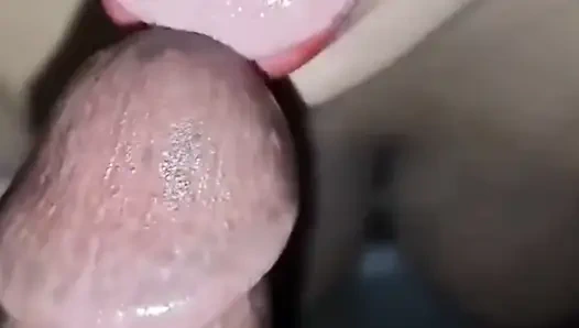 Indian desi bhabhi giving wet blowjob to her lover amateur