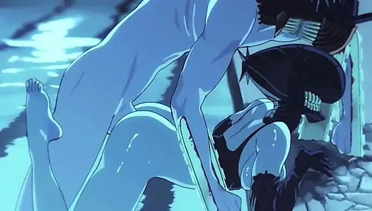 Reze Teaches Denji Pool Fuck After Chainsaw Transf