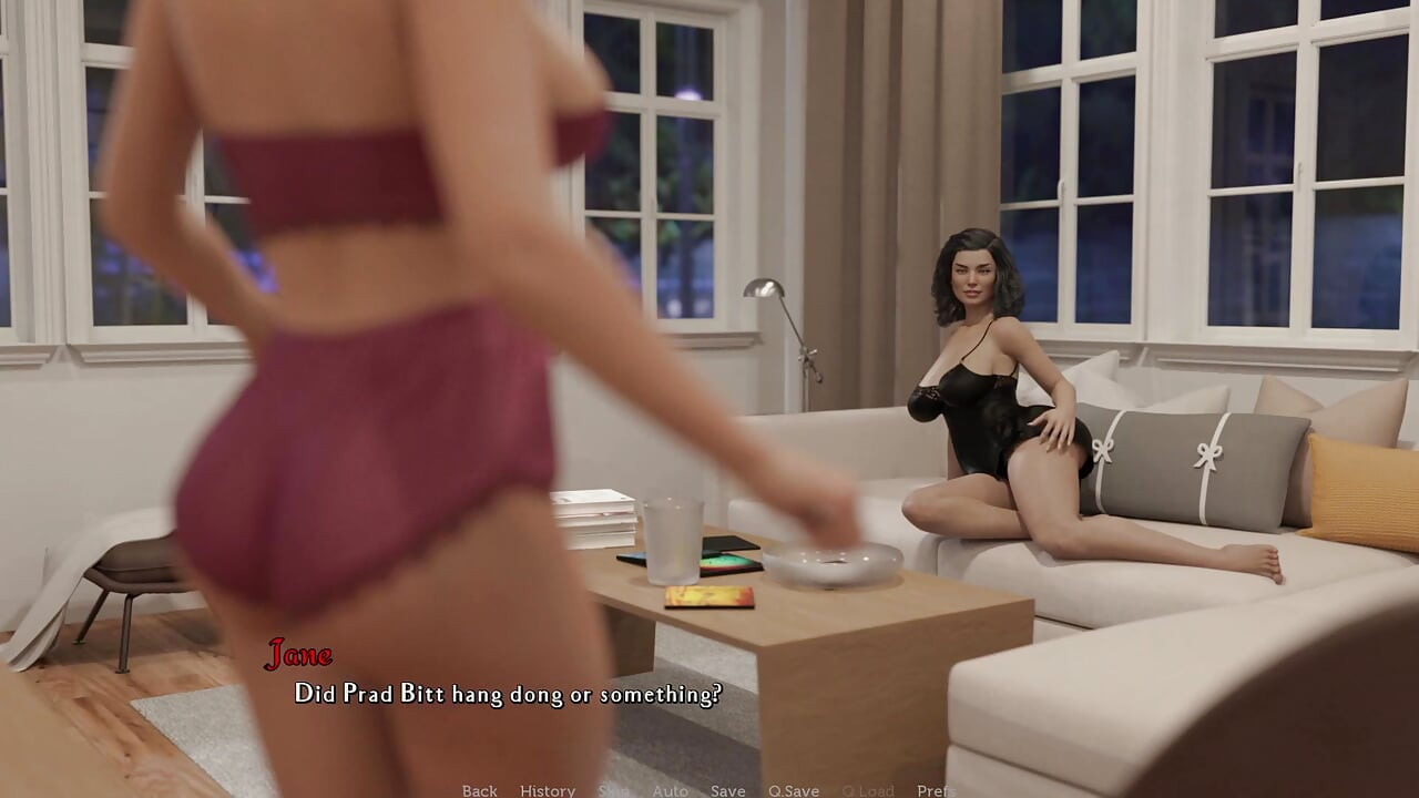 Having Hard Time Fg 1 - Game Intro Anna Presses Jane’s Boobs While Watching Movie