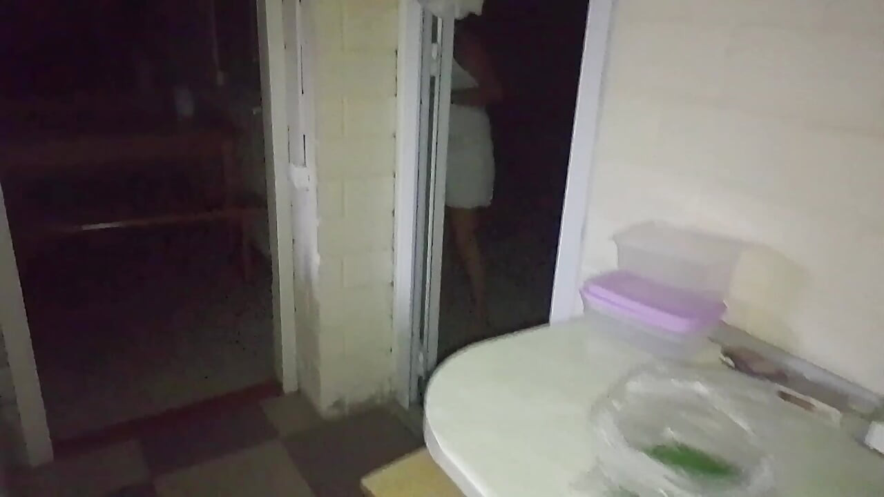 A neighbor fucked me on the street and in the kitchen in a café