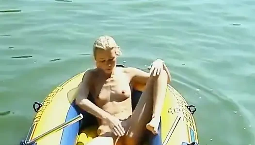 Debbie Masturbating in a Rubber Boat