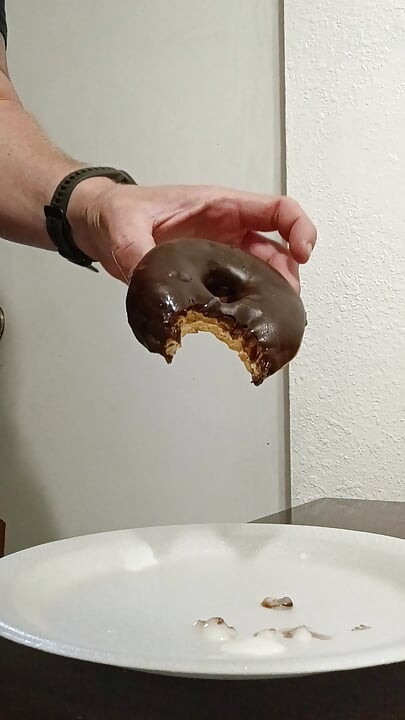 Cumming on a donut and eating it CEI food BWC