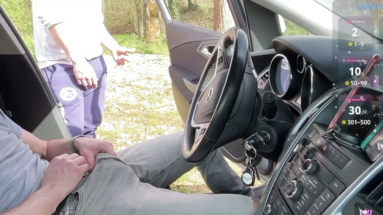Parked Car Blowjob with Pants Down