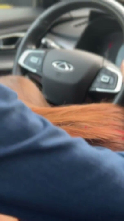 Road head leads to Hitchhiker sex with this brunette | Clip 1