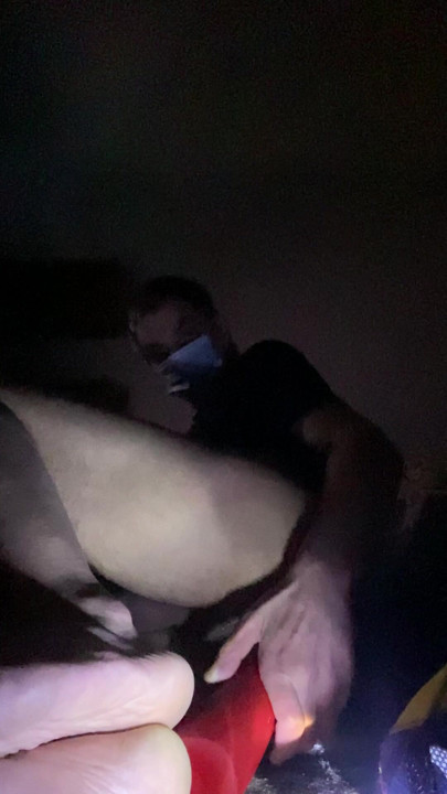 A dildo hand in the ass surprises itself