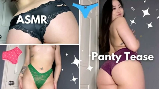 Cewek asia dengan celana dalam tebal lagi coba-coba dan pemujaan pantat -asmr