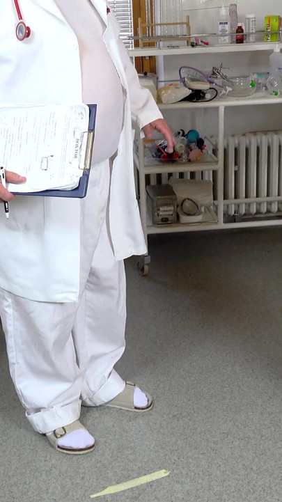 Spectacular moment from "Two pervy doctors make young Bella Angel cum like crazy in gyno chair"