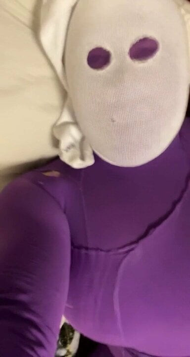 Encasement Orgasm with Sock Mask