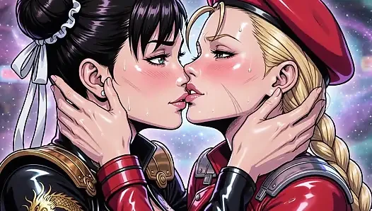 Cammy and Chun Li Kissing Ai