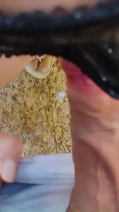 Beautiful breasted girl sucking willingly on her fiancé's cock in the backyard of her mother-in-law's house | Clip 1
