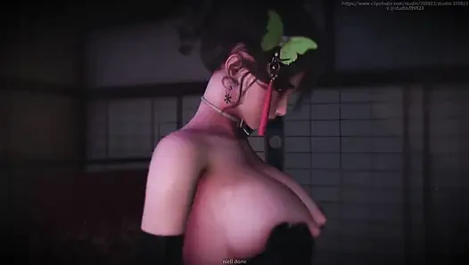 B028 the Slave Is Shrunk and Then Played with by the Asian Goddess' Breasts. Face Sitting, Farting, Tongue Licking, Foot Licking