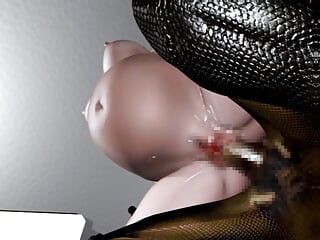 Hentai 3D 61 - geneukt worden met grote borsten schoonheid
