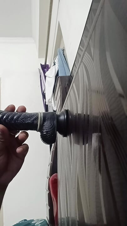 Gay bottom huge dildo sucking