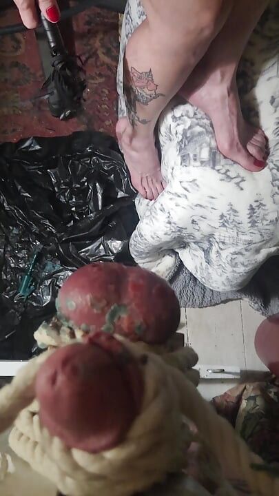 Goode Girl Flogging Balls by Candle Light Pt2