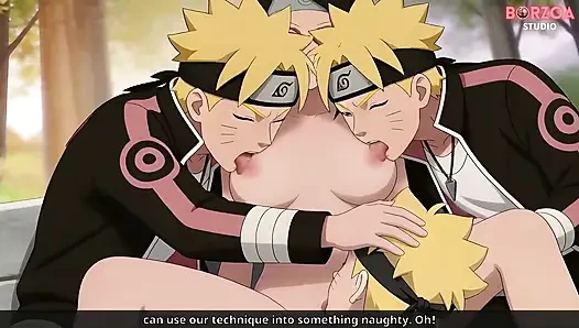 Naruto: Boruto grup seks ve dölleme sarada - yanlış gitti (sansürsüz hentai)
