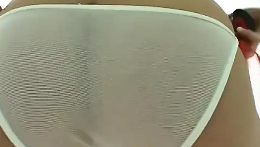 Skinny babe gets both holes drilled to a cumshot by a huge cock