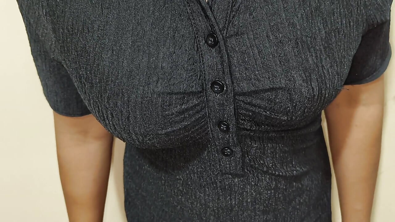 Telugu Anu Tia em vestido preto sexo quente