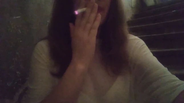 Fast smoking in the stairwell